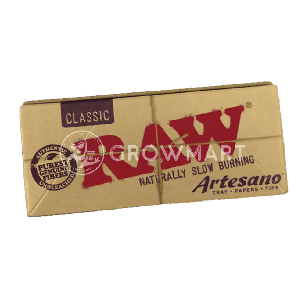 RAW_Classic_1_4_rolovací_papírky_Artesano_s_filtry_a_podkladem