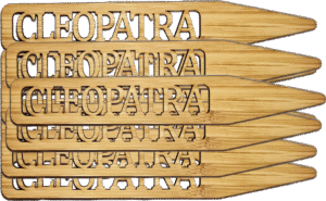 Cleopatra Nuka seeds dreveny stitek do kvetinace